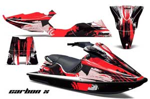 Sea Doo XP Bombardier Jet Ski Graphic Kit - 1994-1996 Carbon X Red