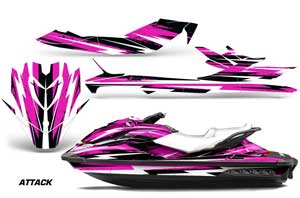 Sea Doo GTI / GTR / GTS Sitdown Jet Ski Graphic Kit - 2011-2018 Attack Pink
