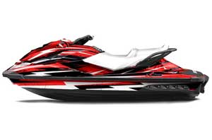 Sea Doo GTI / GTR / GTS Sitdown Jet Ski Graphic Kit - 2011-2018 Attack Red