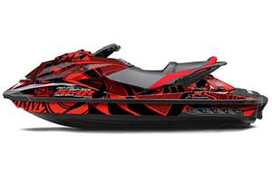 Sea Doo GTI / GTR / GTS Sitdown Jet Ski Graphic Kit - 2011-2018 Conspiracy Red