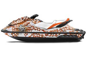 Sea Doo GTI / GTR / GTS Sitdown Jet Ski Graphic Kit - 2011-2018 Widow Maker Orange