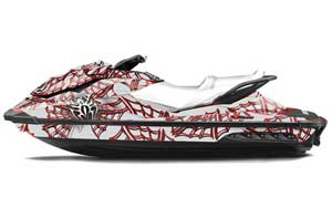 Sea Doo GTI / GTR / GTS Sitdown Jet Ski Graphic Kit - 2011-2018 Widow Maker Red