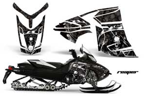Ski Doo Rev XR Sled Graphic Kit - 2013-2018 Reaper Black