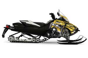 Ski Doo Rev XR Sled Graphic Kit - 2013-2018 Reaper Yellow