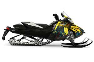 Ski Doo Rev XR Sled Graphic Kit - 2013-2018 Zombie Trooper Yellow