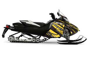Ski Doo Rev XR Sled Graphic Kit - 2013-2018 In Line Yellow