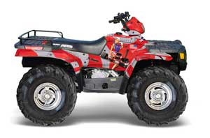 Polaris Sportsman 400 / 500 / 600 / 700 ATV Graphic Kit - 1995-2004 T Bomber Red