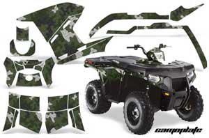 Polaris Sportsman 800 / 500 ATV Graphic Kit - 2005-2010 Camoplate Army Green