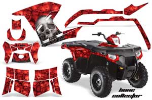 Polaris Sportsman 800 / 500 ATV Graphic Kit - 2005-2010 Bone Collector Red