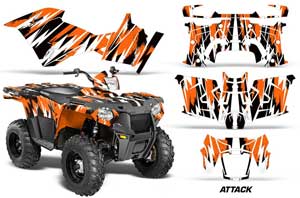 Polaris Sportsman 325ETX / 450 / 570 ATV Graphic Kit - 2014-2017 Attack Orange