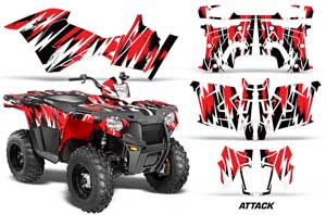 Polaris Sportsman 325ETX / 450 / 570 ATV Graphic Kit - 2014-2017 Attack Red