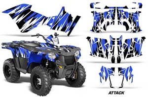 Polaris Sportsman 325ETX / 450 / 570 ATV Graphic Kit - 2014-2017 Attack Blue