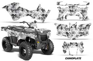 Polaris Sportsman 325ETX / 450 / 570 ATV Graphic Kit - 2014-2017 Camoplate White