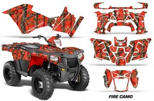 Polaris Sportsman 325ETX / 450 / 570 ATV Graphic Kit - 2014-2017 Fire Camo