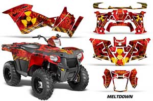 Polaris Sportsman 325ETX / 450 / 570 ATV Graphic Kit - 2014-2017 Meltdown Red