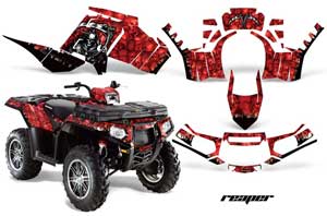 Polaris Sportsman 550 / 850 / 850SP / 1000 ATV Graphic Kit - 2009-2016 Reaper Red