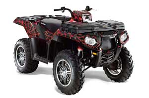 Polaris Sportsman 550 / 850 / 850SP / 1000 ATV Graphic Kit - 2009-2016 Widow Maker Red