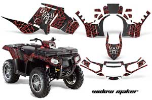 Polaris Sportsman 550 / 850 / 850SP / 1000 ATV Graphic Kit - 2009-2016 Widow Maker Red