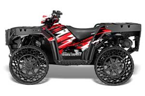 Polaris Sportsman WV850 ATV Graphic Kit - 2012-2015 Attack Red