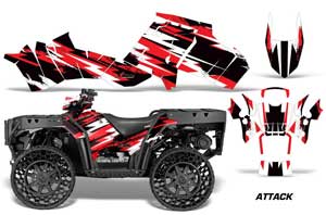 Polaris Sportsman WV850 ATV Graphic Kit - 2012-2015 Attack Red