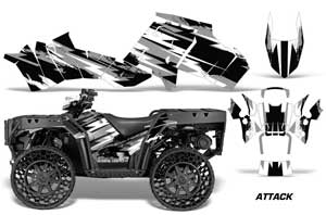 Polaris Sportsman WV850 ATV Graphic Kit - 2012-2015 Attack Silver