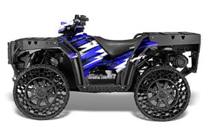 Polaris Sportsman WV850 ATV Graphic Kit - 2012-2015 Attack Blue
