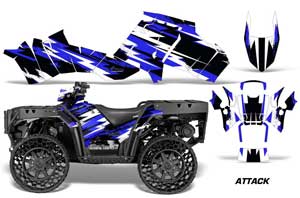 Polaris Sportsman WV850 ATV Graphic Kit - 2012-2015 Attack Blue
