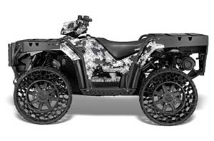 Polaris Sportsman WV850 ATV Graphic Kit - 2012-2015 Camoplate White