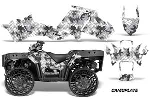 Polaris Sportsman WV850 ATV Graphic Kit - 2012-2015 Camoplate White