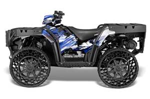 Polaris Sportsman WV850 ATV Graphic Kit - 2012-2015 Carbon X Blue