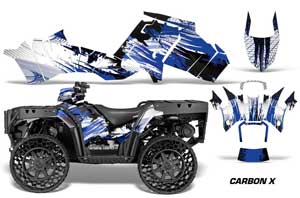 Polaris Sportsman WV850 ATV Graphic Kit - 2012-2015 Carbon X Blue