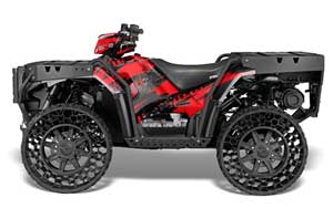 Polaris Sportsman WV850 ATV Graphic Kit - 2012-2015 Nuke Red