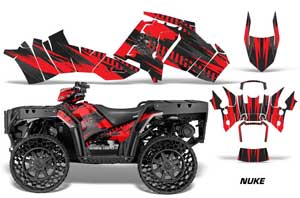 Polaris Sportsman WV850 ATV Graphic Kit - 2012-2015 Nuke Red