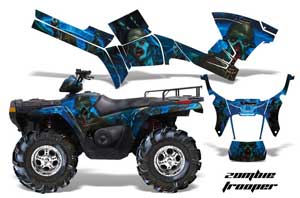 Polaris Sportsman 800 / 500 ATV Graphic Kit - 2005-2010 Zombie Trooper Blue