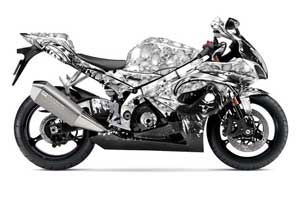 Suzuki GSXR 1000 Graphic Kit - 2005-2006 Reaper White