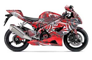 Suzuki GSXR 1000 Graphic Kit - 2005-2006 Deaden Red