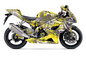 Suzuki GSXR 1000 Graphic Kit - 2005-2006 Deaden Yellow