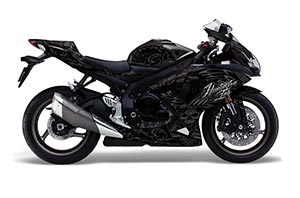 Suzuki GSXR 600 / 750 Graphic Kit - 2008-2010 Skulls N Hammers Silver