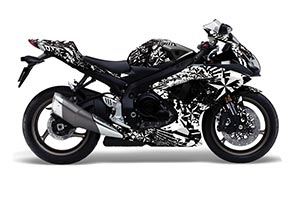 Suzuki GSXR 600 / 750 Graphic Kit - 2008-2010 North Star White