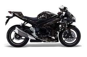 Suzuki GSXR 600 / 750 Graphic Kit - 2008-2010 Reaper Black