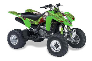 Suzuki LTZ 400 ATV Graphic Kit - 2003-2008 Bone Collector Green
