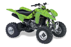 Suzuki LTZ 400 ATV Graphic Kit - 2003-2008 Silver Star - Silverhaze Black