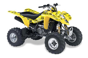 Suzuki LTZ 400 ATV Graphic Kit - 2003-2008 Silver Star - Silverhaze Black