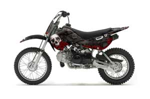 Suzuki RM 65 Dirt Bike Graphic Kit - All Years Bone Collector Black