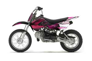 Suzuki DRZ 110 Dirt Bike Graphic Kit - All Years Carbon X Pink