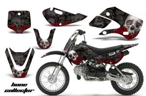 Suzuki RM 65 Dirt Bike Graphic Kit - All Years Bone Collector Black