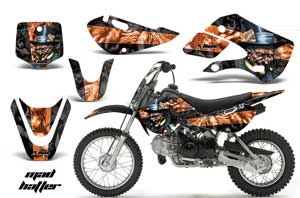 Suzuki DRZ 110 Dirt Bike Graphic Kit - All Years Mad Hatter Black