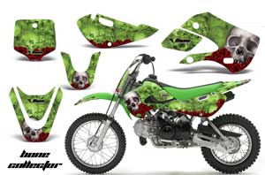 Suzuki RM 65 Dirt Bike Graphic Kit - All Years Bone Collector Green