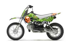 Suzuki RM 65 Dirt Bike Graphic Kit - All Years Bone Collector Orange