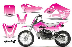 Suzuki RM 65 Dirt Bike Graphic Kit - All Years Starlett Pink